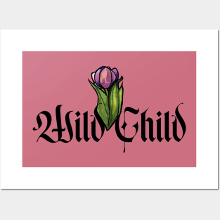 Wild Child Flower Tattoo Posters and Art